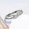 Moissanite Twisted Rope Wedding Band for Women's Plated 925 Silver