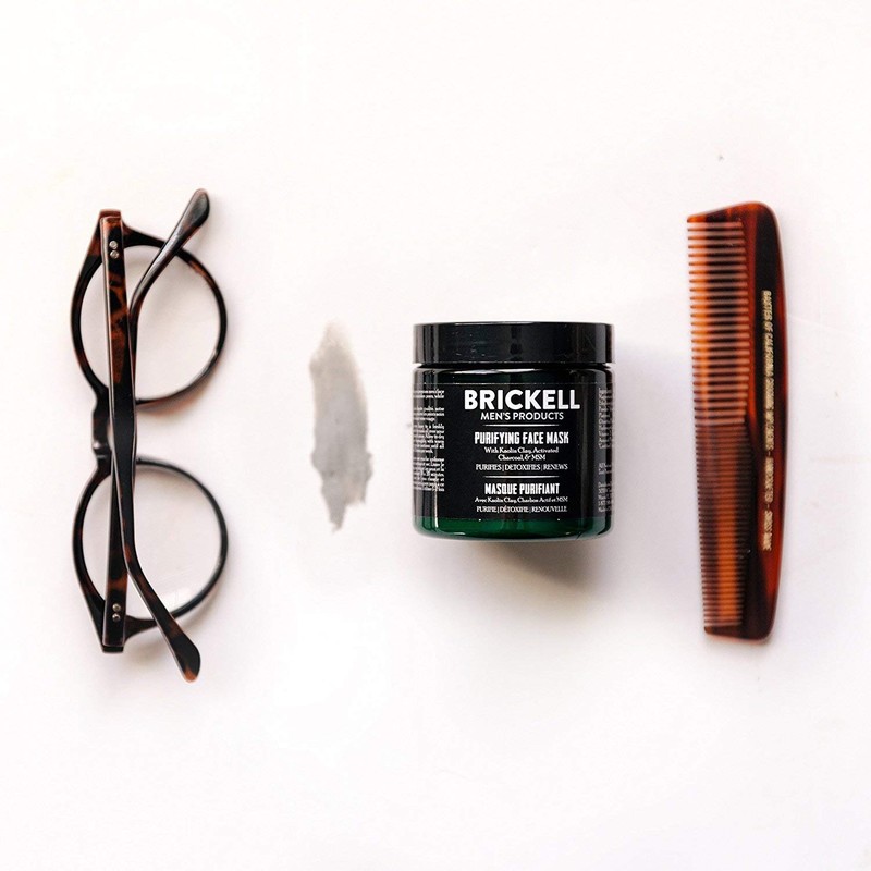 Brickell Men's Purifying Charcoal Face Mask, Natural and Organic Activated