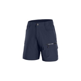 Tansozer Mens Shorts Cargo Hiking Outdoor Lightweight Quick Dry Casual Dress Fishing Golf Summer Work Shorts with Zipper Pockets Dark-Blue L
