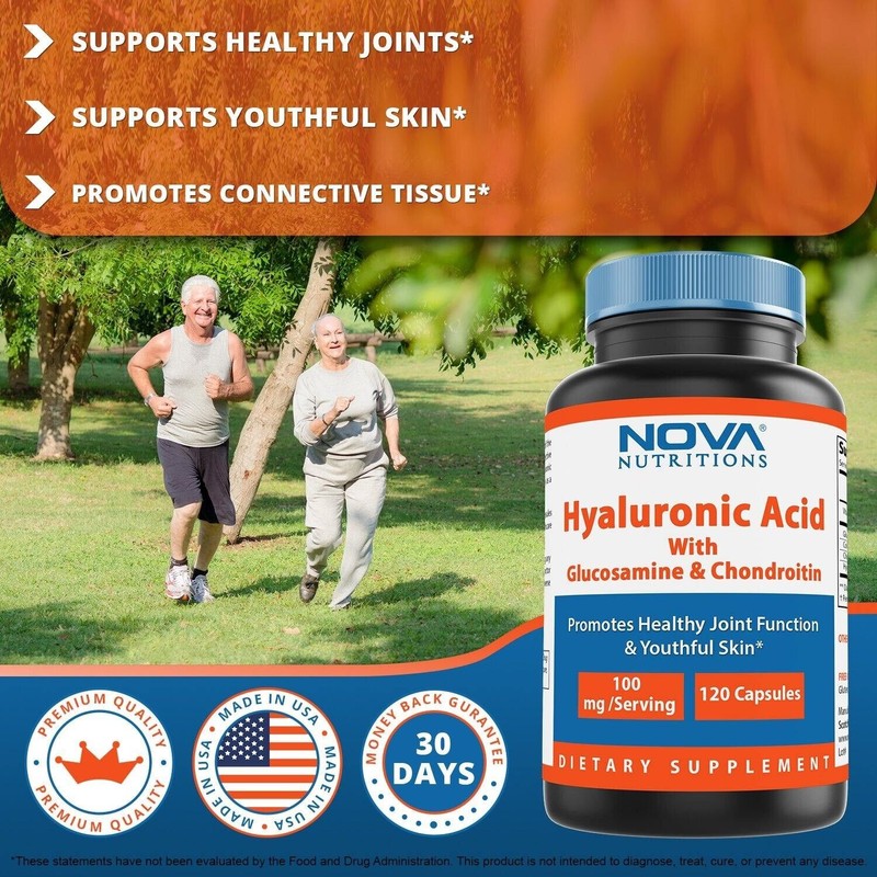 Nova Nutritions Hyaluronic Acid 100mg/serving 120 capsules