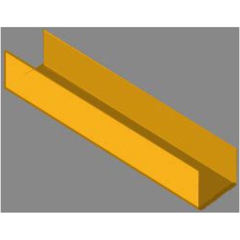 Brass C Channel 1mm x 2.5mm 1pcs # CC2