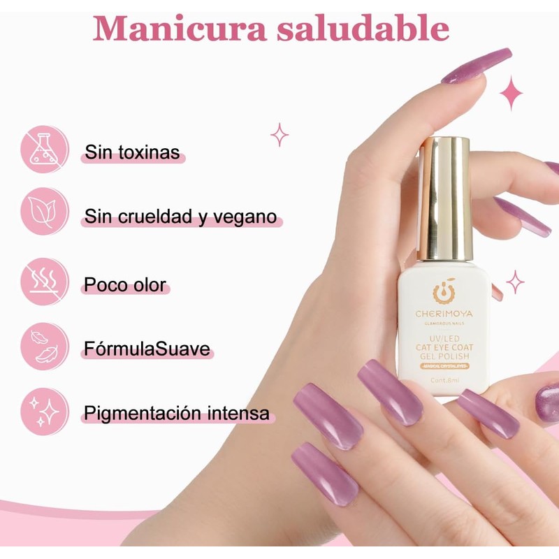 CHERIMOYA Kit de 6 Esmalte de Uñas de Gel Ojos