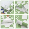 CAX Checkered Peel and Stick Wallpaper Mosaic Wallpaper 17.3''x300'' Green