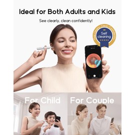 Bebird Earsight Plus Ear Cleaning Camera Wax Removal Tool kit, Flexible Earwax Cleaner Scope Otoscope Cam Light, Visual Earpick Tweezers Wireless Ear-Wax Remover for Adults & Kids