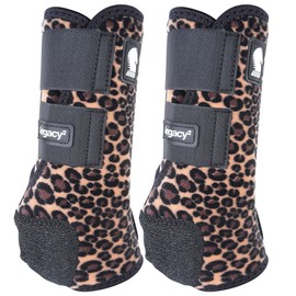 Classic Equine Med Legacy2 Horse Front Hind Sports Boots 4 Pack Cheetah