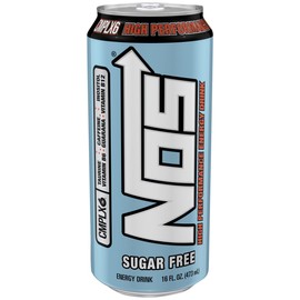 NOS Sugar Free Energy Drink, 16 fl oz, 12 pack