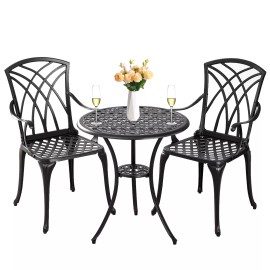 Withniture 3 Piece  Bistro Set Outdoor Patio Bistro Sets, Rust-Resistant Outdoor Bistro Set