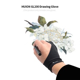 Huion GL200 Two-finger Free Size Drawing Glove Lightweight Sweatproof Artist Glove for Huion Graphics Tablet Graphic Monitor