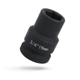 Bussola da 3/4", 19 mm, esagonale (6 angoli), in acciaio Cr-V, inserto professionale per avvitatore a percussione, qualità industriale