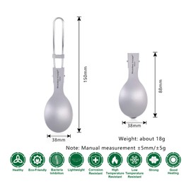 Boundless Voyage Titanium Folding Spoon Spork Fork Set Outdoor Camping Tableware Titanium Cutlery Lunchbox Cutlery Set Travel Cutlery Ti1021T