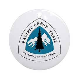CafePress Pacific Crest Trail, California Round 4" MDF Holiday Ornament