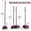 JEHONN Broom with Dustpan Combo Set, Long Handle Lightweight Indoor