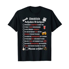 Mens JGA tasks, checklist, bachelor party idea, man T-Shirt