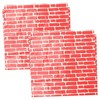 WOONEKY Brick Wall Christmas Tablecloth Set Picnic Table Cover Pe
