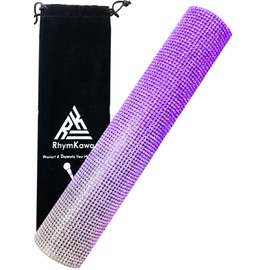 RhymKawa Wireless Microphone Sleeve for Shuer SM58, Beta 58A Gradient Rhinestones Mic Covers Replacement (Violet)