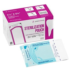 PlastCare USA - 1000 bolsas de esterilización autosellantes de 2.25 x 2.75 pulgadas - Bolsas esterilizadoras autoclave para esterilizar instrumentos m