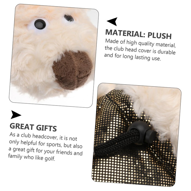 Kisangel Golf Club Accessories 1pc Club Head Cover Plush Animal