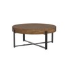 31.29" Modern Retro Splicing Round Coffee Table,Fir Wood Table Top