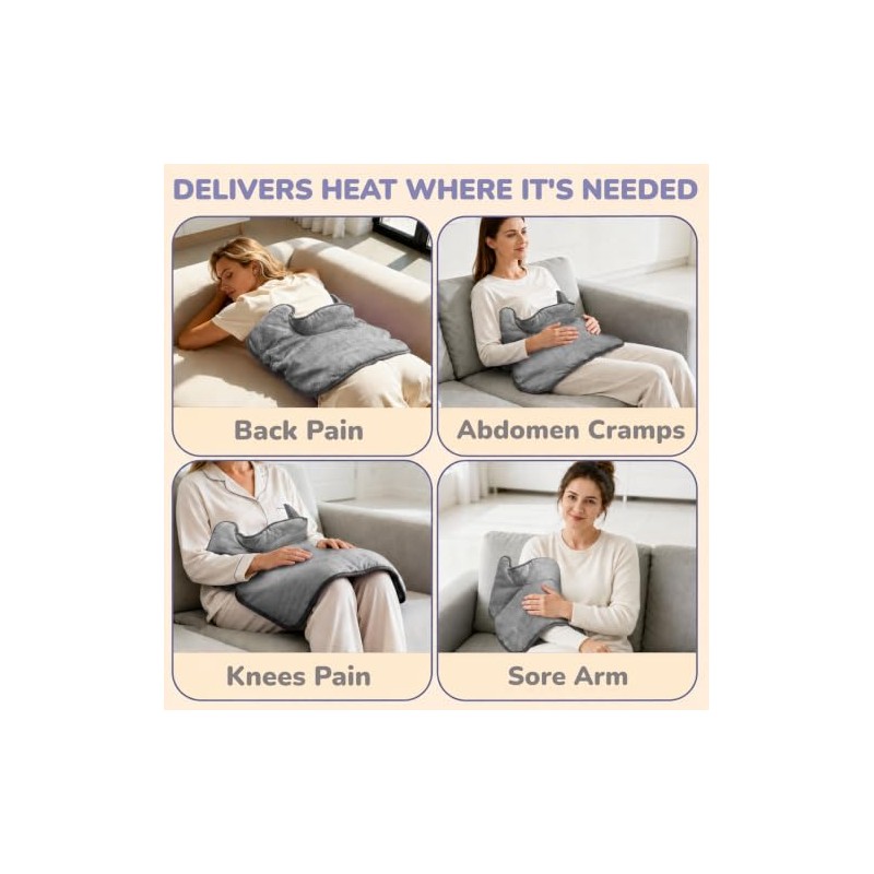 Heating Pad for Back Pain Relief, Weighted Heating Pad for