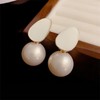 Forrylin Pearl Drop Earrings for Women with Silver Post, Geometric
