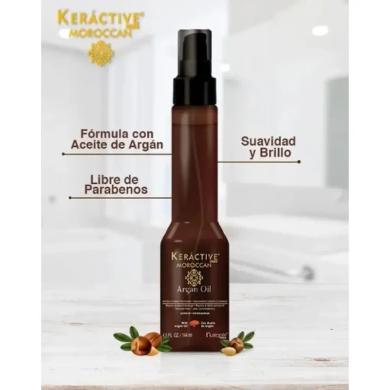 2 Pzas Nutrapel Keráctive Moroccan Argan Oil Serum 144ml