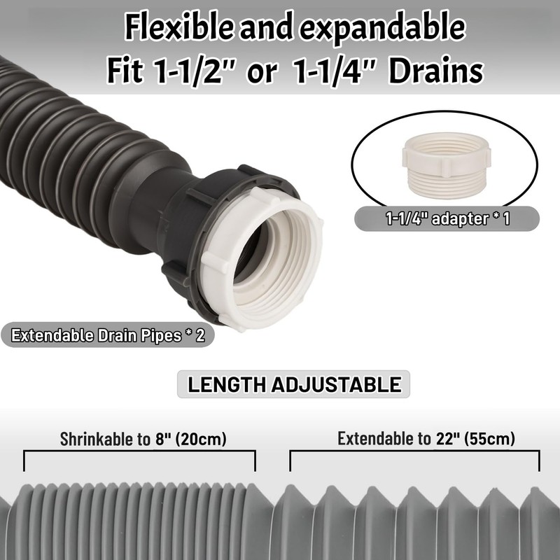 COLDDD Garbage Disposal Drain Kit, Elbow Replacement, 1-1/2" Pipe Diameter,