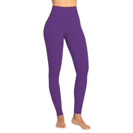 Sunzel Nunaked Workout Leggings for Women, Tummy Control Compression Workout Gym Yoga Pants, High Waist & No Front Seam Petunia Small 28"