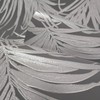 Tropical Palm Leaves Gray Silver Metallic Wallpaper Modern wallcoverings roll