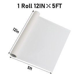 Bonnyhtv Rainbow White Glitter HTV Heat Transfer Vinyl Roll, Glitter Iron on Vinyl for Cricut & Silhouette Cameo, 12" x 5ft Glitter Vinyl for Heat Transfer Vinyl for T-Shirts Gifts (Rainbow White)