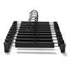 GUANJUNE 10 Pack Clothes Pants Hangers, Space-Saving Skirt Holders with