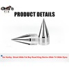 TDZ Chrome Front Axle Nut Covers 3.6" Inch Spike Front