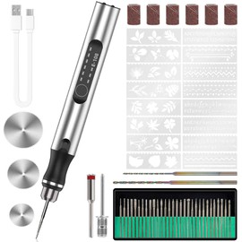 Defabee Electric Engraving Pen with 34Bits, Ultimate Cordless Portable Tool for Artists & DIYers, USB Rechargeable Engraving Machine for Jewelry Wood Glass Carving