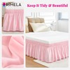 RIMELA Pink Bed Skirt Queen Size 15 Inch Drop Elastic