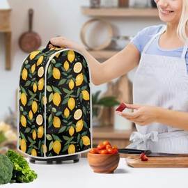 ASQVTIFE Lemon Blender Cover Kitchen Juicer Dust Cover Appliance Covers for Kitchen Counter Kitchen Decorations for Blender Food Processor juicer Washable Appliance Cloth Protector with Top Handle
