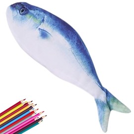 ORGYAML 1 x Novelty Fish Pencil Case Fish Shaped Pencil Case Fish Funny Pencil Case Gifts for School Classroom