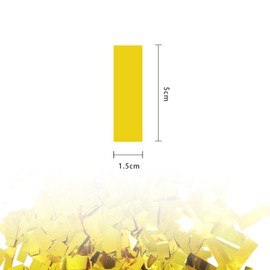 AhhiAboo 300 g Golden Sequins Metallic Confetti - Decorative Glitter Confetti for Theme Party Decoration - Rectangular Sequins for Christmas and Birthday