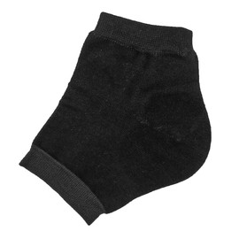 ANCLLO 2 Pairs Gel High Heel Socks, Moisturizing High Heel Socks, Open Toe Socks for Men and Women, Spa Lotion Gel Socks for Cracked Heels for Dry Heels (Black)