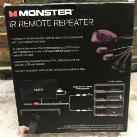 Monster IR Remote Repeater 4 Devices 25 Ft New in Box Remote Control Devices