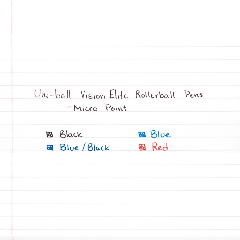 uni-ball Vision Elite Rollerball Pens Fine Point Micro Tip, 0.5mm,