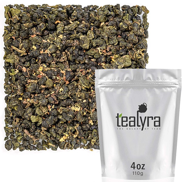 Tealyra - Osmanthus Gui Hua Oolong - Taiwanese Oolong Loose Leafe Tea - Sweet and Aromatic Taste - Organically Produced - 110g (4-ounce)