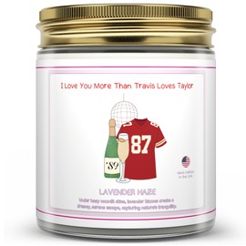 I Love You More Than Travis Loves Taylor Candle - Long Lasting Soy Wax Candle Gift Set for Taylor Fans - Luxury Scented Candles for Taylor Parties, Home, Birthday Candle - 5 Fragrances (8oz)