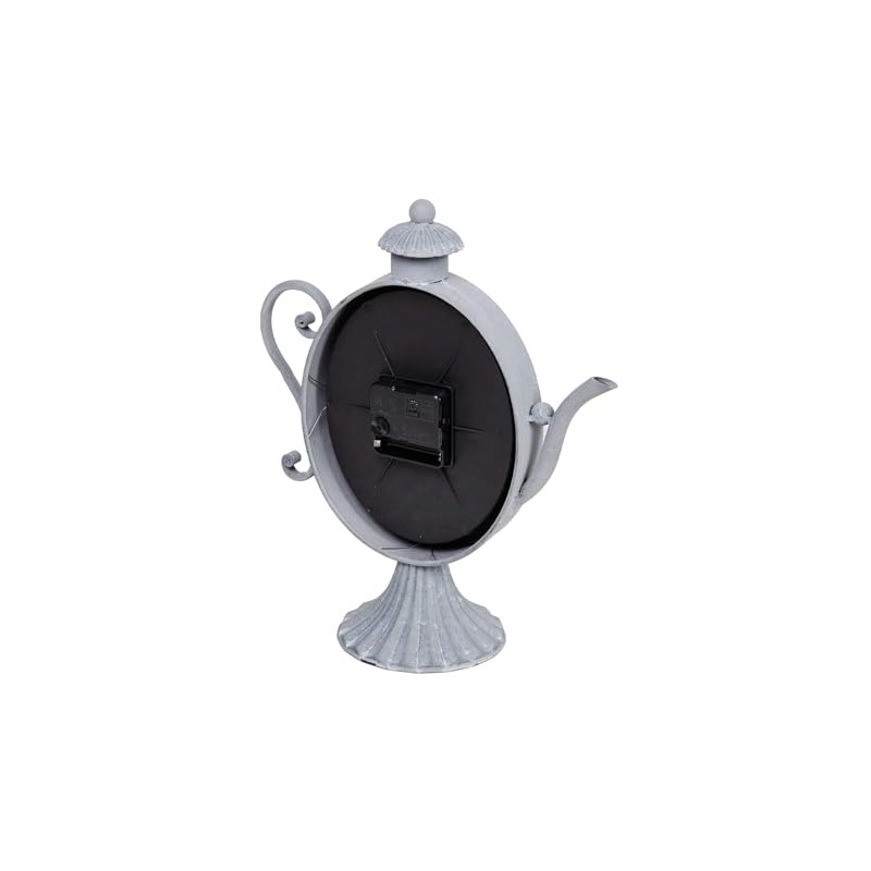 Hometime Metal Teapot Clock Grey - 31.5 x 27.5 x