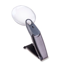 Carson FreeHand 2.5x LED Lighted Hand-Held or Hands-Free Magnifier with 5.5x Spot Lens (FH-25)