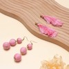 Kakonia Pink Tassel Earrings, Fan Shape, Long Thread, Bohemian Fringe