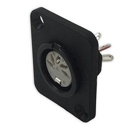 Deltron 5 Pin DIN Chassis Panel Mount. Female Connector. 651-0500. D-Type.