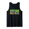 Vintage Automobile Rear End Taillight Illustration Tank Top