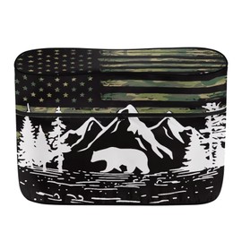 Whosucclay American Flag Mountain RV Propane Tank Cover for Camper RV Trailer Double 30lb RV Propane Tank Cover Anti-Dust Camper Propane Tank Protector Easy to Install
