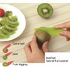 3Pcs Green Kiwis Fruit Spoon Handheld Scoop Reusble Washable Kitchen