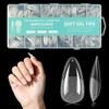 600Pzs Tips para Uñas Soft Gel, Uña Postiza Transparente Mate