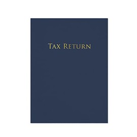 Carpetas de declaración de impuestos de lino con textura azul marino y dorado, 25 carpetas de documentos de negocios, 9 x 12 pulgadas, moderna...     